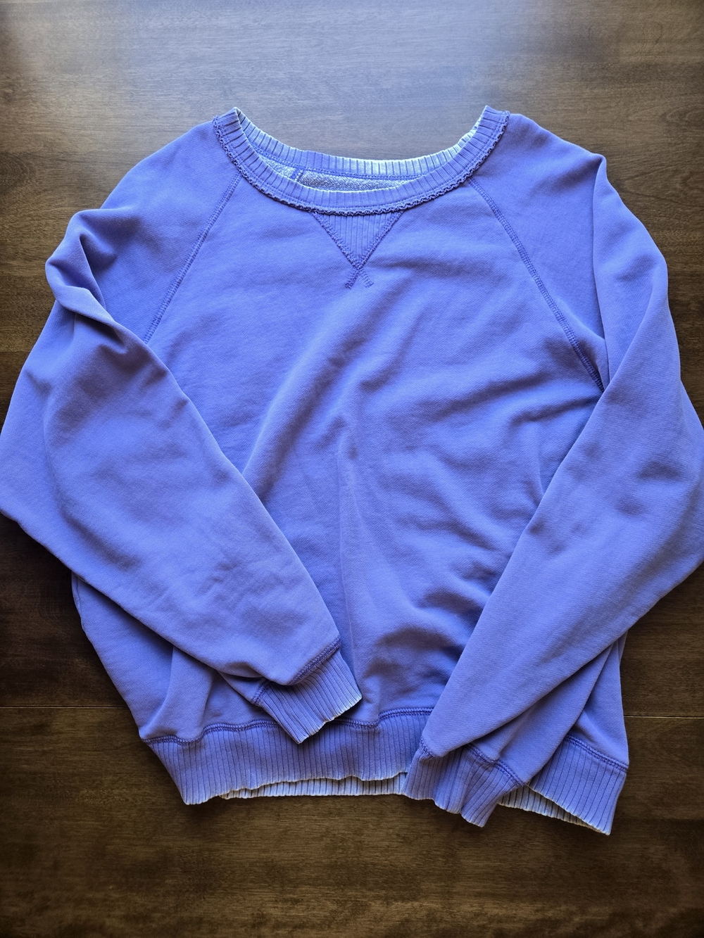 American Eagle Lived In Crewneck Sweatshirt Purple Cozy Size M